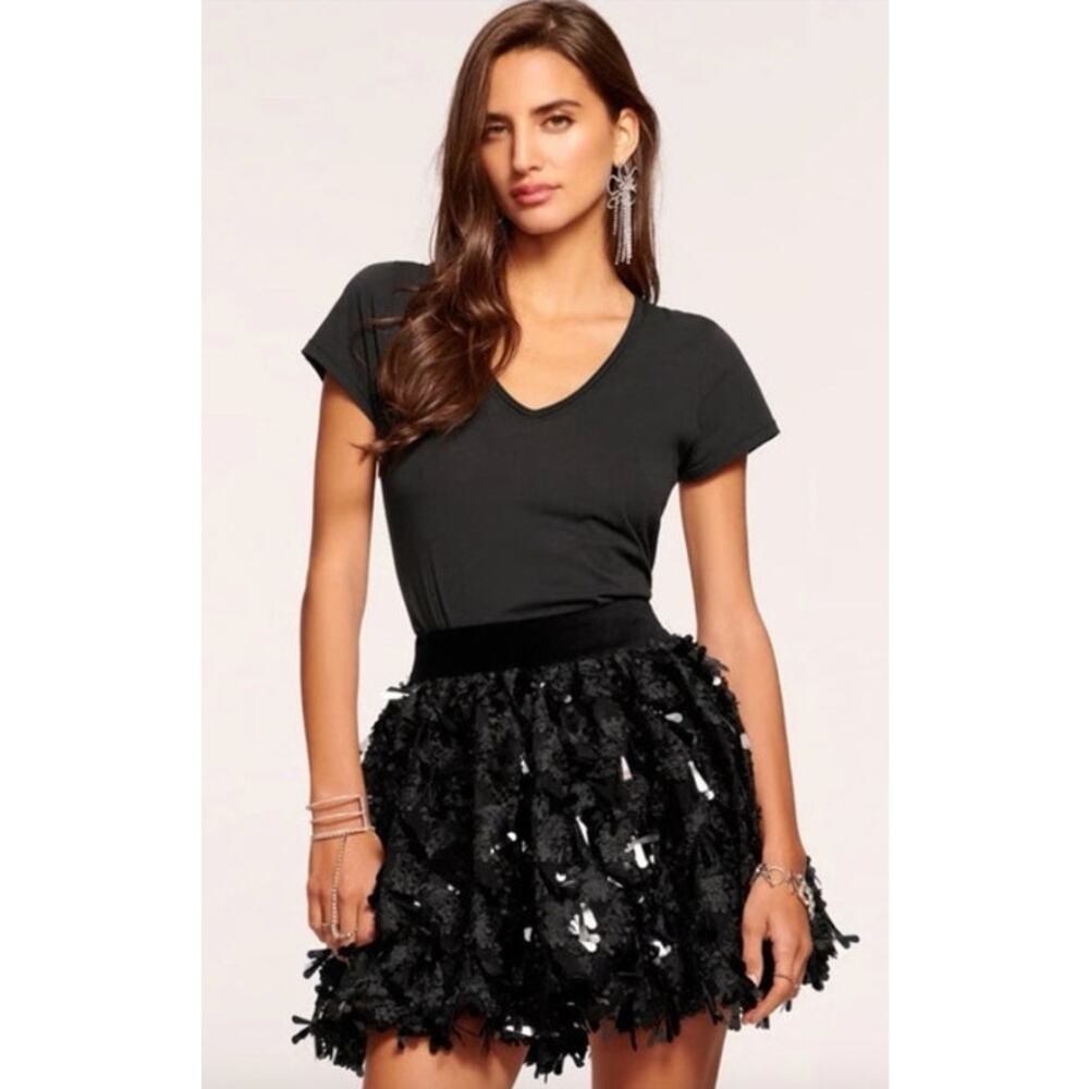RAMY BROOK Skirt Size 4 Black Mini Payton Style Night Out $395